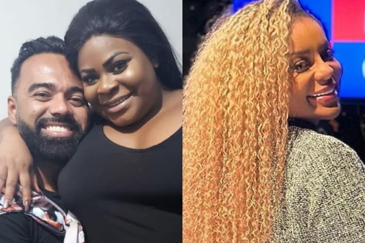 Montagem feita com foto de Jojo ao lado do ex, Carllos Machado, e Cariúcha - Metrópoles