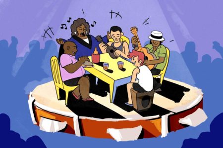 Arte colorida de roda de samba - Metrópoles