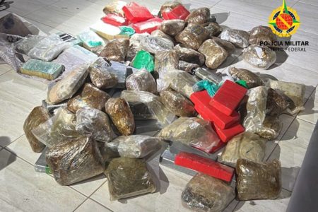 Drogas apreendidas pela PMDF - Metrópoles