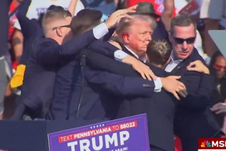 Trump sangrando