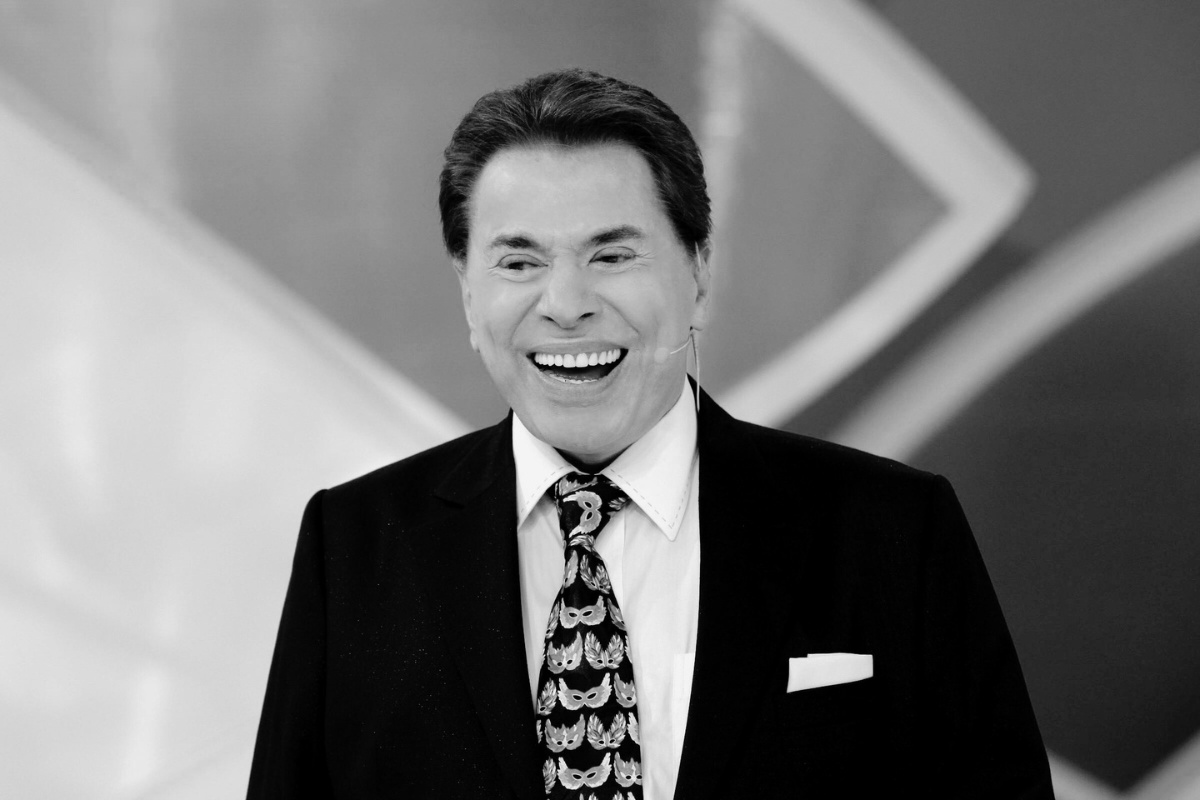 Imagem preta e branco de Silvio Santos - Metrópoles