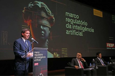 Presidente da Fiesp durante evento de IA