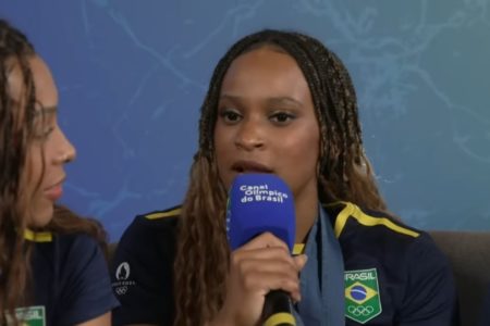 Foto colorida de Rebeca Andrade - Metrópoles