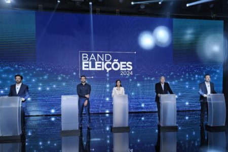 Cinco candidatos posicionados para o debate da Band à prefeitura de SP
