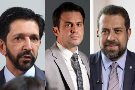 Montagem mostra Ricardo Nunes, Pablo Marçal e Guilherme Boulos - Metrópoles