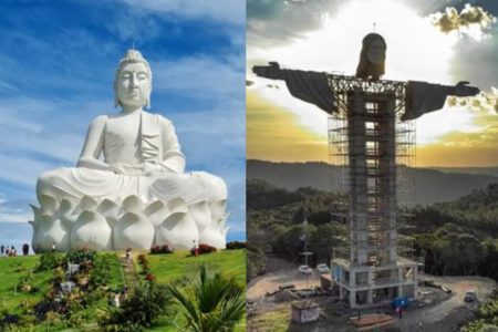 imagem colorida de estátuas religiosas no brasil