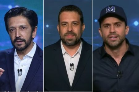 Marçal Da esq. para a dir: Montagem com fotos de Ricardo Nunes, Guilherme Boulos e Pablo Marçal, candidatos à Prefeitura de SP - Metrópoles