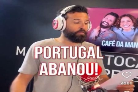 Imagem colorida de print de vídeo de paródia sobre terremoto em Portugal - Metrópoles