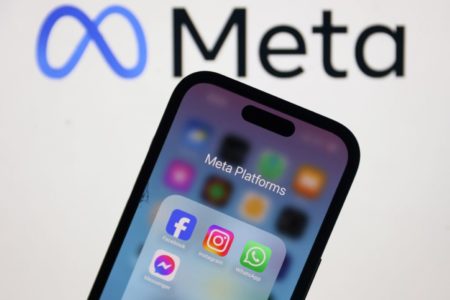 Imagem colorida de aplicativos da Meta - Metrópoles