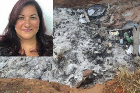 Cinzas em terreno e destaque de rosto de mulher - Metrópoles