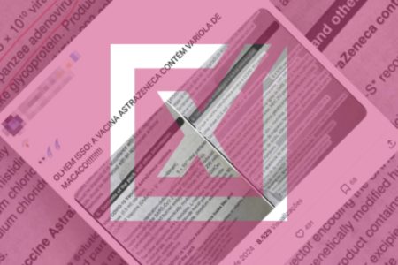 Print de publicação que mente ao afirmar que vacina Astrazeneca contém mpox. - Metrópoles