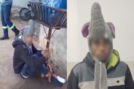Homem com touca de elefante - Metrópoles