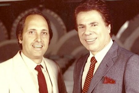Imagem colorida de Luciano Callegari com Silvio Santos
