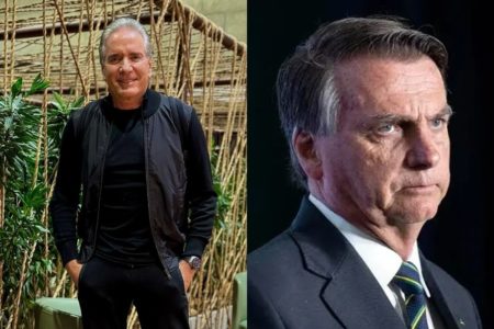 Montagem com fotos de Roberto Justus e Jair Bolsonaro - Metrópoles