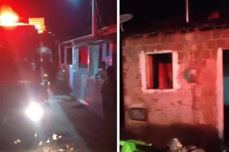 Imagem colorida de casa que pegou fogo - Metrópoles