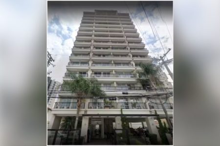 Imagem colorida mostra prédio no bairro de Indianópolis, na zona sul de São Paulo, onde fica a sede do PRTB - Metrópoles