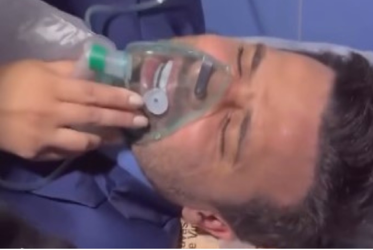 Delegado Marçal publicou vídeo com máscara de oxigenação após levar cadeirada de Datena.