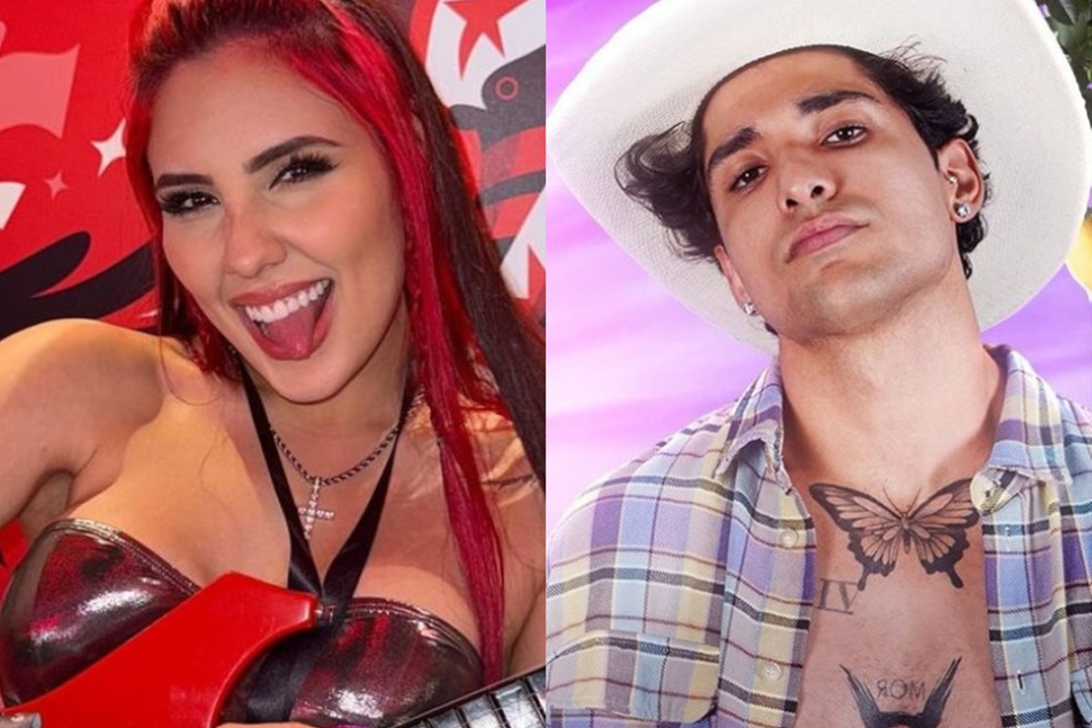 Montagem feita a partir de fotos das redes sociais de Alicia X e Cauê Fantin - Metrópoles