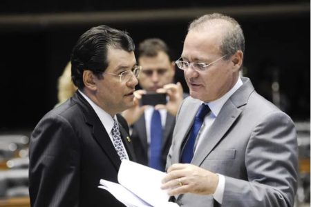 Senadores eduardo Braga e Renan Calheiros
