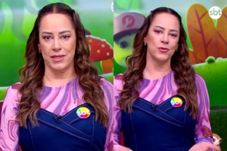Silvia Abravanel no SBT no primeiro Sábado Animado após morte de Silvio Santos - Metrópoles