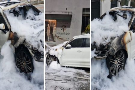 Porsche queimada
