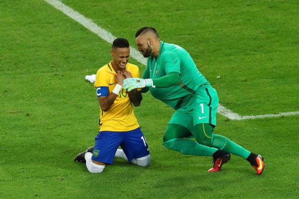Imagem colorida de Neymar e Weverton - Metrópoles