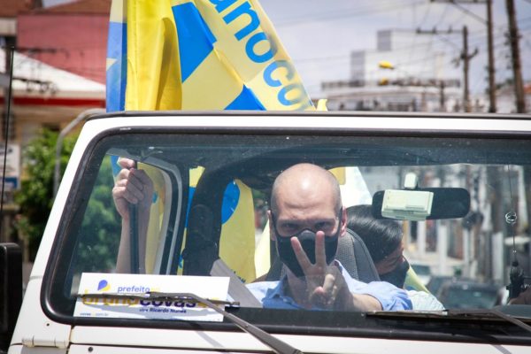 Carro usado por Bruno Covas na campanha eleitoral de 2020