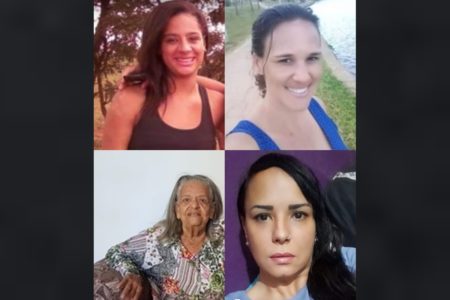 Montagem colorida com mulheres vítimas de feminicídio