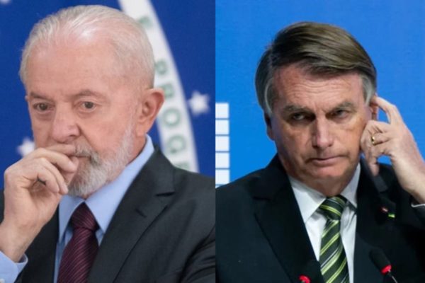 Montagem de imagens coloridas de Lula e Bolsonaro - Metrópoles