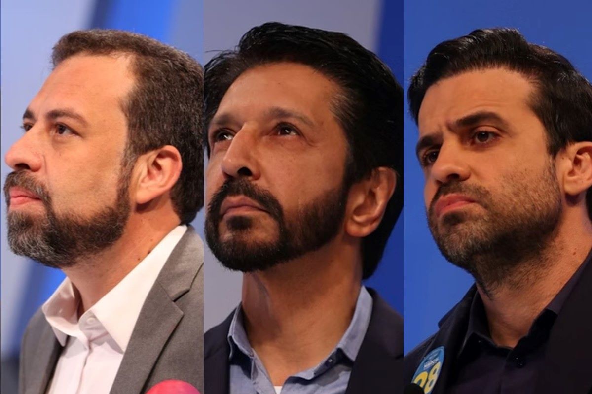 Montagem colorida de Guilherme Boulos, Ricardo Nunes e Pablo Marçal - Metrópoles