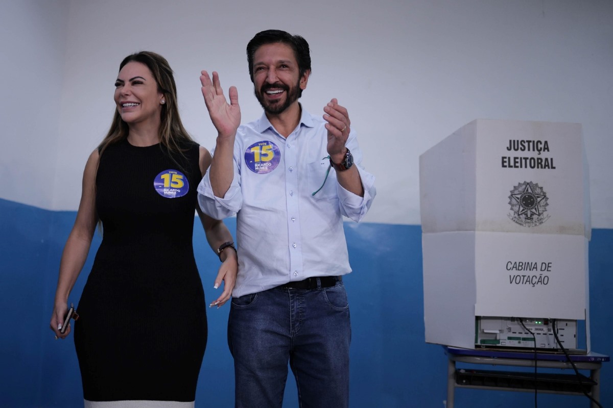Candidato à reeleição, Ricardo Nunes vota na zona sul - Metrópoles