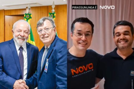 imagem colorida mostra montagem. de um lado estão lula e ciro ferrari . do outro, deltan dallagnol e fernando lubrechet