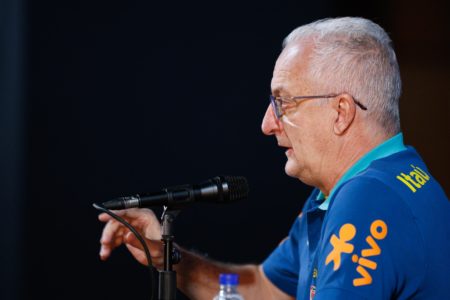 Técnico da Seleção Brasileira, Dorival Júnior, durante coletiva antes do jogo Brasil x Peru Metropoles Sports