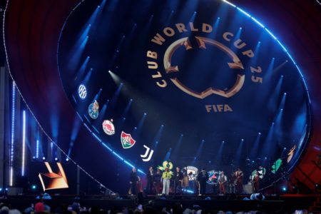 Foto colorida da apresentação do novo Mundial de Clubes da Fifa - Metrópoles