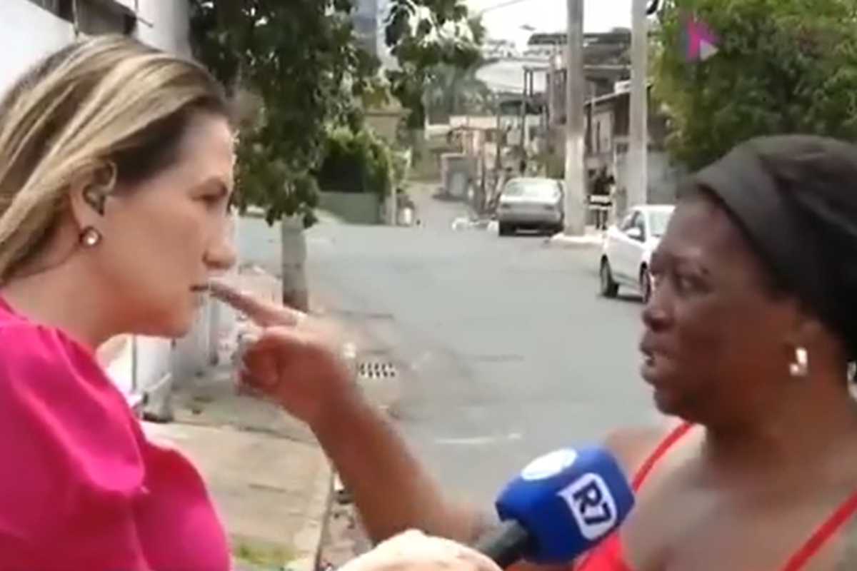 Repórter da Record MG foi surpreendida ao vivo