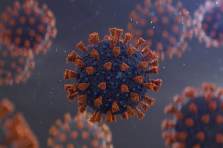 Imagem gerada por computador do Coronavirus COVID-19.