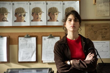 Foto de Giovanna Grigio, em O Maníaco do Parque, da Prime Video - Metrópoles