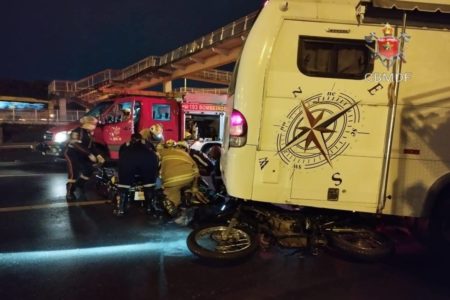 Foto colorida de acidente na Epia