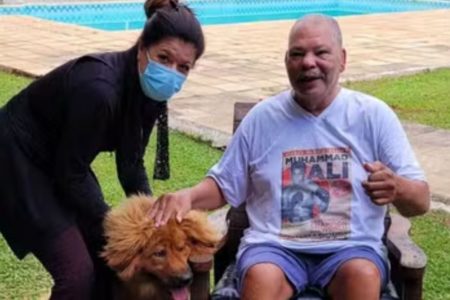 Maguila com a esposa, Irani Pinheiro