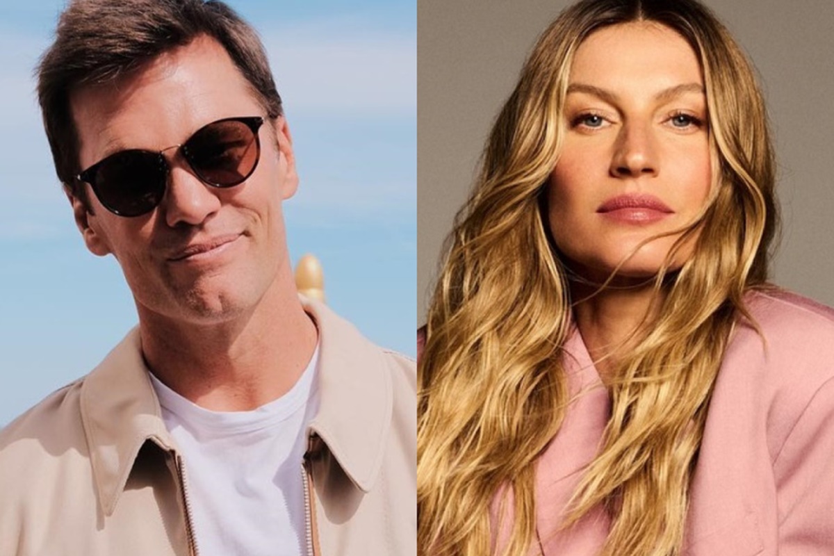 Montagem feita a partir de fotos das redes sociais de Gisele Bündchen e Tom Brady - Metrópoles