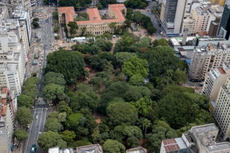 Vista aérea da Praça da República