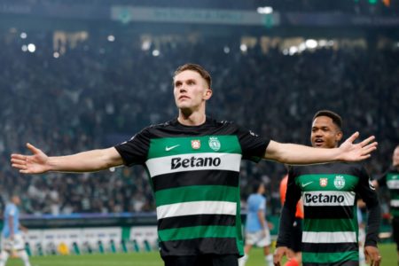 Imagem colorida de Gyokeres, do Sporting- Metrópoles