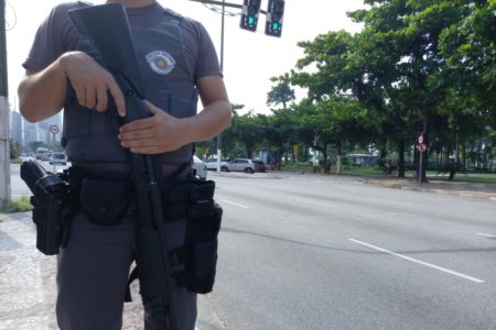 Polícia Militar em Santos, no litoral de São Paulo - Metrópoles