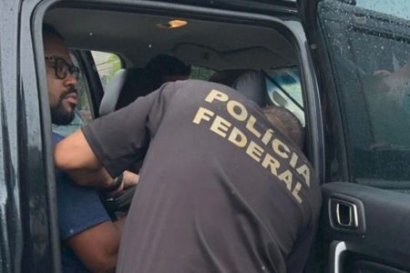 RODRIGO DOS REIS NO MOMENTO DE SUA PRISÃO PELA PF - METRÓPOLES