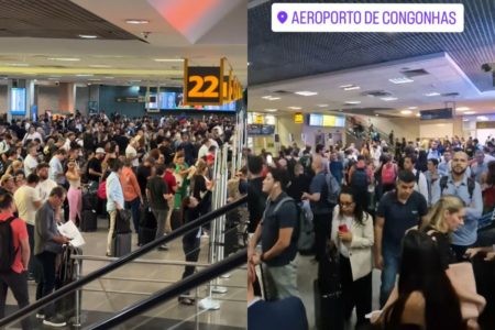 Passageiros detalham caos em meio a cancelamento e atrasos de voos no Aeroporto de Congonhas. Situação começou na quinta-feira (7/11) - Metrópoles