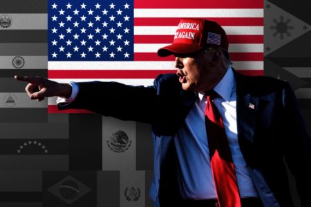 Arte colorida mostrando Donald Trump - Metrópoles