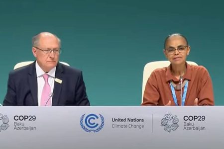 imagem colorida de alckmin e marina silva na cop 29 em azerbaijão