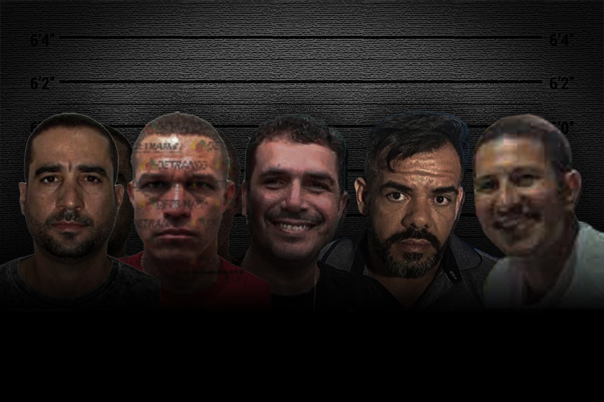 Francisco de Assis Araújo Melo (PM-BA); Gedeon Rocha de Almeida (PM-RO); Roberte Paulo Aguiar Souza (PM-RO); Raphael Ângelo Alves da Nóbrega (Ex-PRF); Diego Dias Duarte (PRF).
