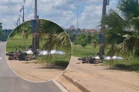 Imagem colorida de motoboy morto em Sorocaba - Metrópoles