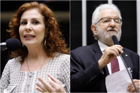 Foto colorida dos deputados federais Carla Zambelli e Ivan Valente - Metrópoles